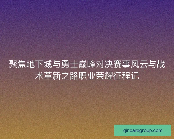 聚焦地下城与勇士巅峰对决赛事风云与战术革新之路职业荣耀征程记